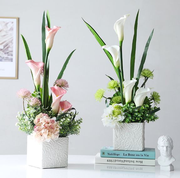 义乌好货 仿真花马蹄莲套装花艺装饰花绢花软装样板房摆件