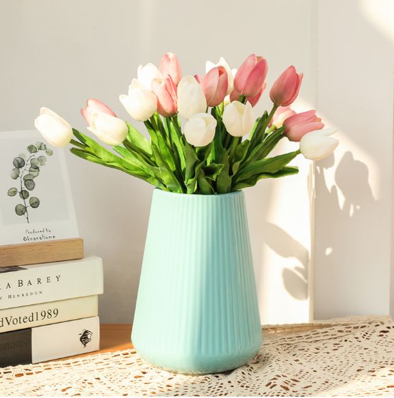 义乌好货 北欧仿真花PU郁金香花束假花花艺10只价