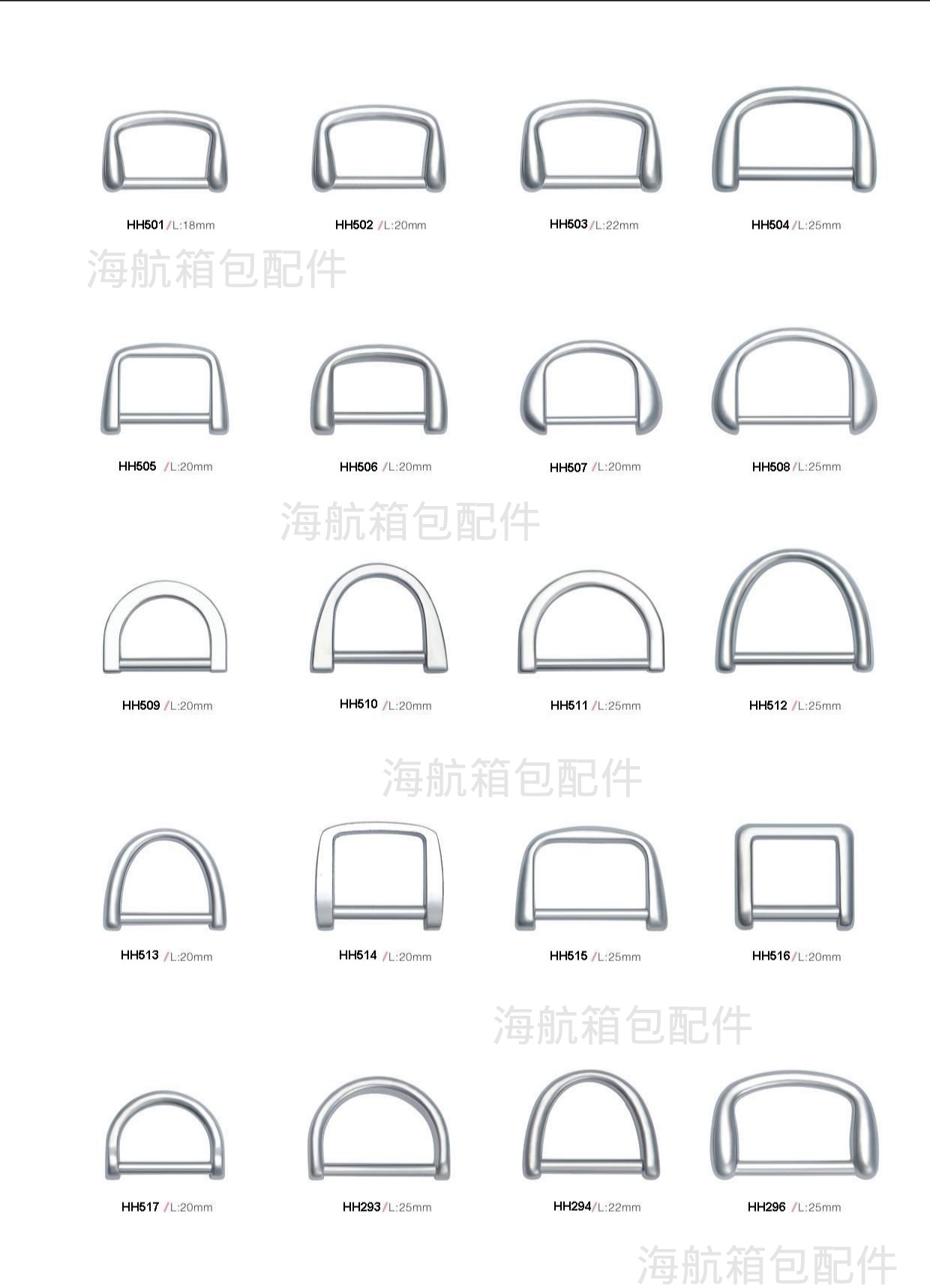 Hna Luggage Accessories Zinc Alloy Triangle Buckle Day Buckle D Buckle Shaped Ring Quality Assurance Factory Direct Sales undefined