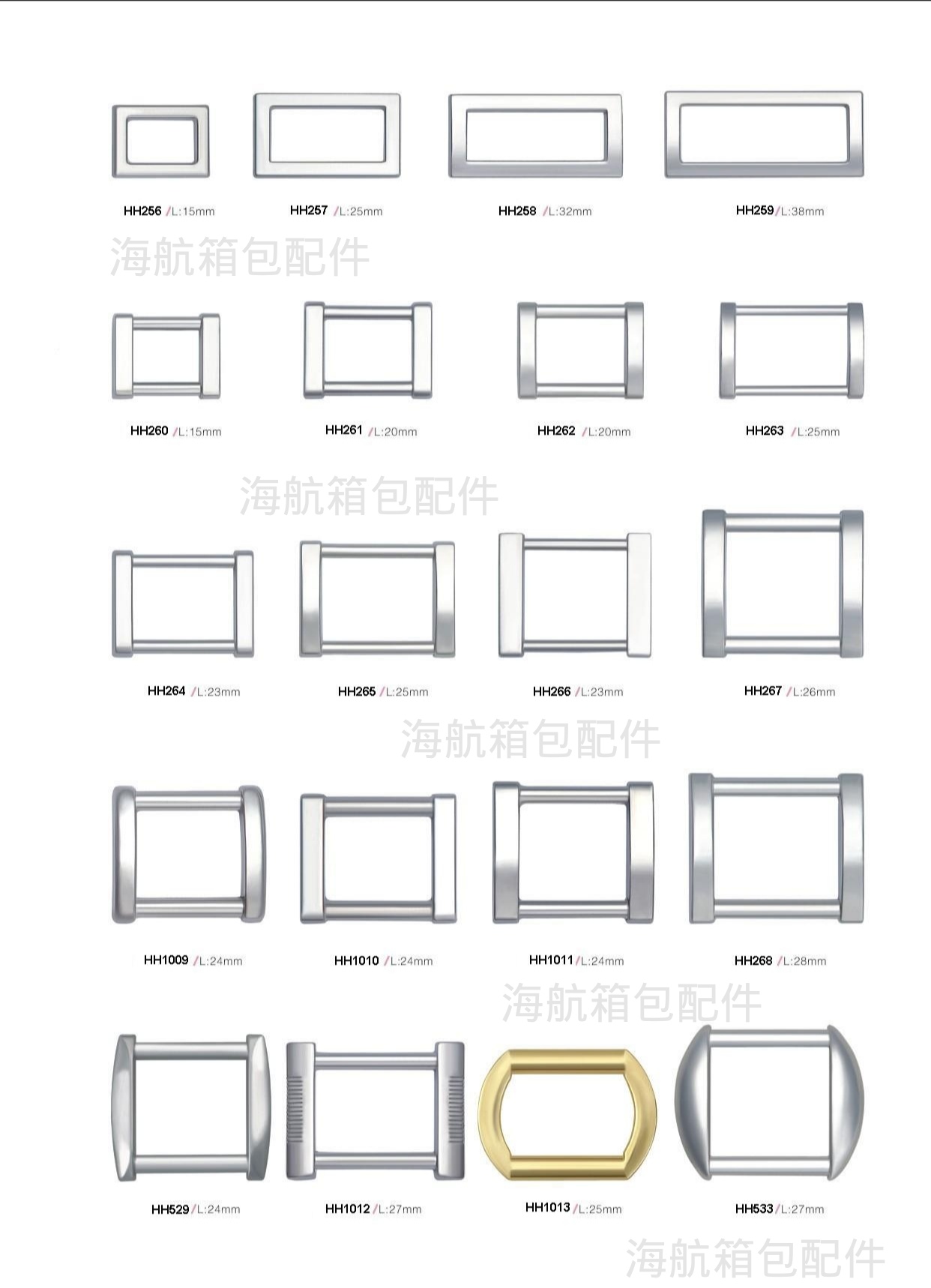 Hna Luggage Accessories Zinc Alloy Triangle Buckle Day Buckle D Buckle Shaped Ring Quality Assurance Factory Direct Sales undefined