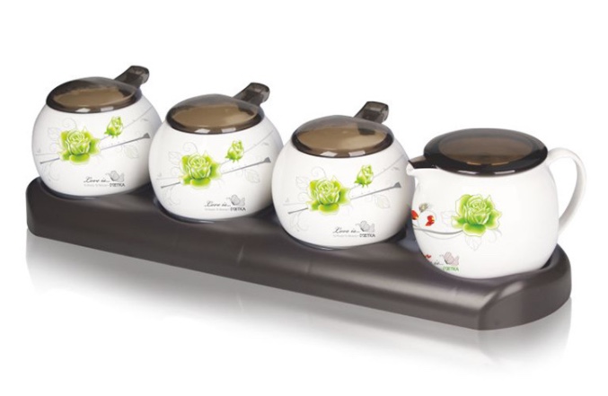 Mei Mei Home Ceramic Seasoning Bottle, Three Pots A Pot, Can Be Customized Gifts!