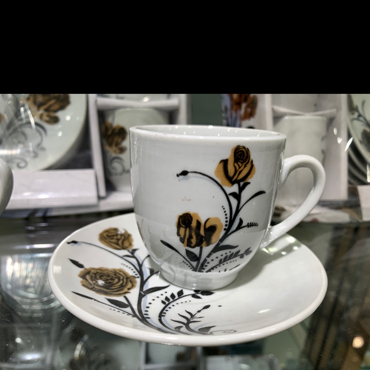 6杯6碟小红茶杯碟套装产品图