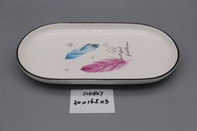 12寸陶瓷椭圆盘厂家直销当季新品可批发高质量高颜值