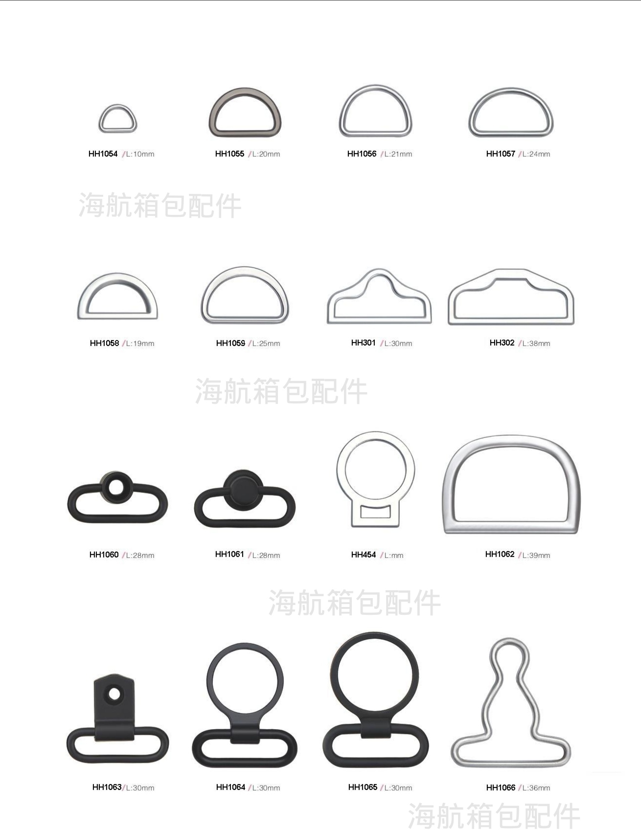 Hna Luggage Accessories Zinc Alloy Triangle Buckle Day Buckle D Buckle Shaped Ring Quality Assurance Factory Direct Sales Item Picture