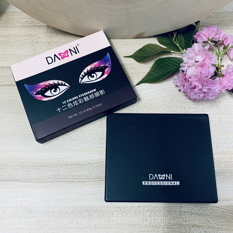 厂家直销 DANNI 丹妮I炫彩魅惑12色眼影 防水不晕妆 哑光 高光详情图6