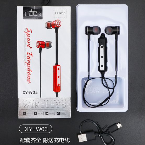 运动蓝牙耳机5.0插卡入耳式XY-W03双耳立体耳机跨境批发