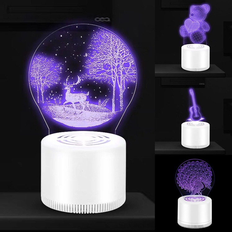 创意3D灭蚊灯usb饰品灯LED家用灭蚊器 孕妇婴儿无辐射驱蚊捕细节图