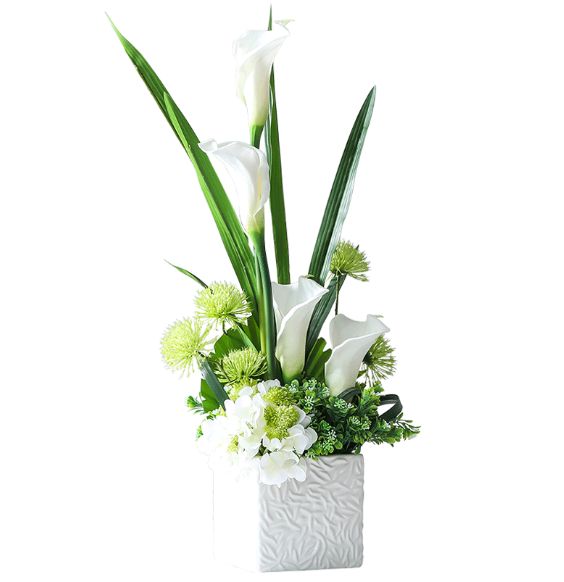 Yiwu buena carga simulación de flores traje de calla flores decorativas flores en seda montaje suave modelo de casa artículos Specification image