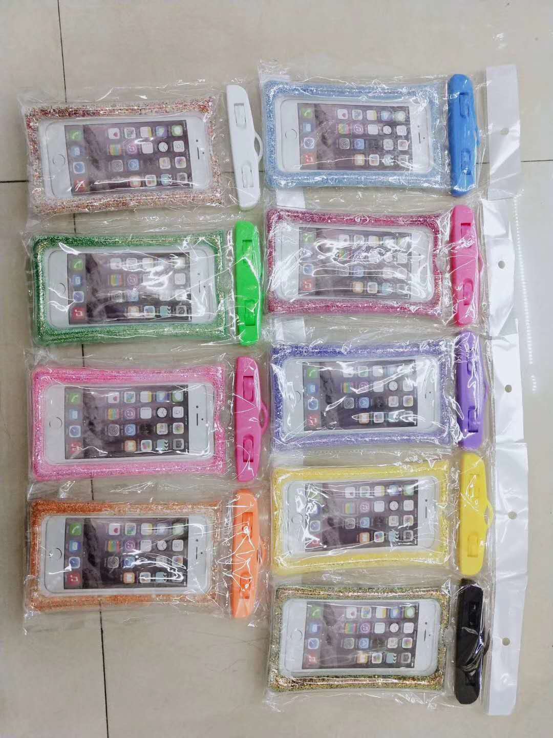 Flash powder inflatable airbag Waterproof bag Transparent touch screen phone bag Waterproof phone bag
