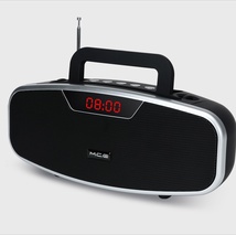 MCE-100新款便携式蓝牙无线品牌音响立体声多功能收音机USB内存卡手机支架显示屏提手背带户外广场舞