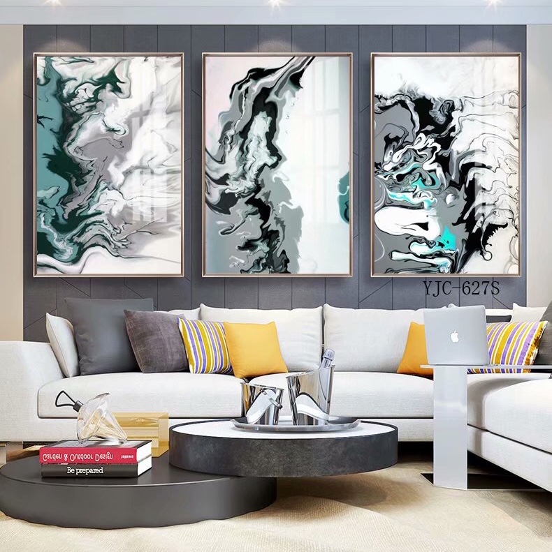 Living room decorative painting light luxury sofa background wall painting 60*80cm3 a set thumbnail
