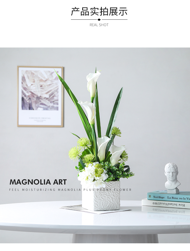 Yiwu buena carga simulación de flores traje de calla flores decorativas flores en seda montaje suave modelo de casa artículos detail image 3