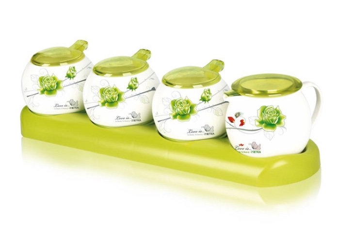 Mei Mei Home Ceramic Seasoning Bottle, Three Pots A Pot, Can Be Customized Gifts! details Picture