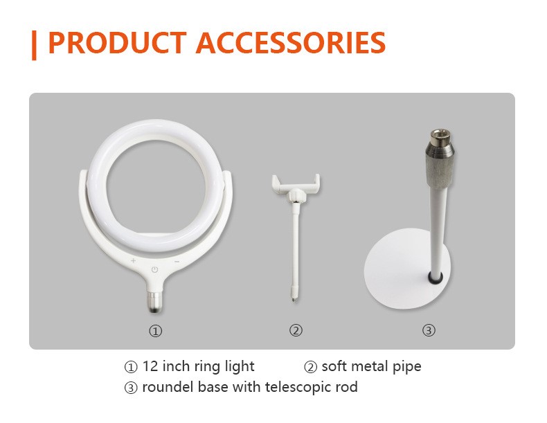 Amazon New 12 inches 30cm Beauty Live Fill Light ring light详情图18