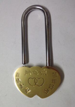 【 Fangyuan Lock Industry 】50mm heart-shaped lock, tourist attraction wish lock, Love lock detail image 1