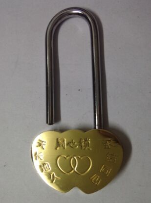 【 Fangyuan Lock Industry 】50mm heart-shaped lock, tourist attraction wish lock, Love lock detail image 6