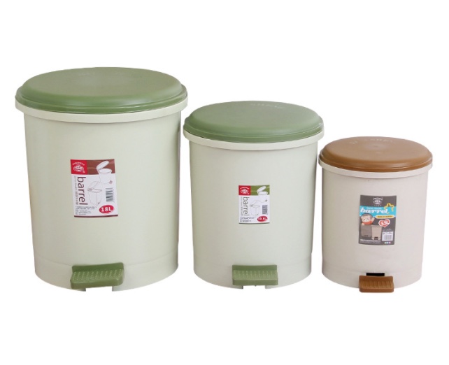 彩色有盖脚踏家用户外垃圾桶5.5L10.6L18L