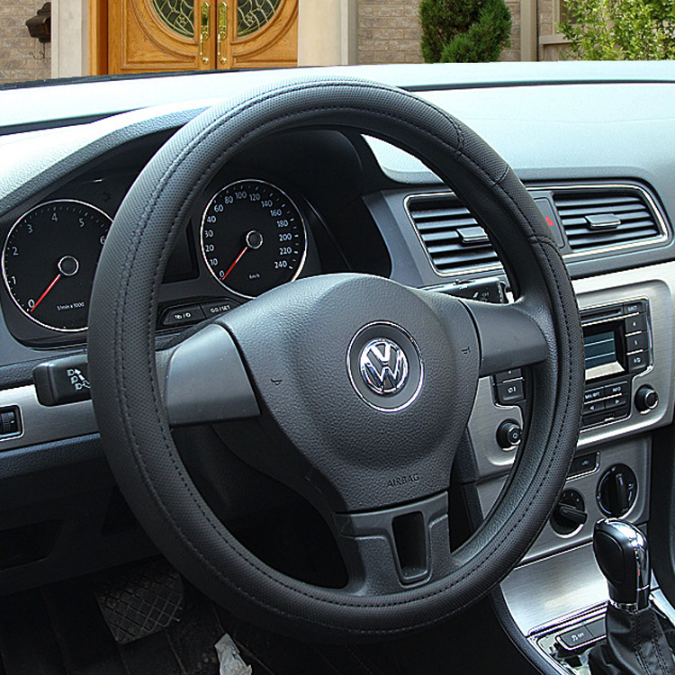 Car Steering Wheel Cover Frosted And Punched Car Interior Manufacturers Direct Sales Pc Handle Cover undefined