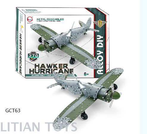 Yiwu Quality products: Stainless steel building blocks for children over 6 years old, educational assembly building blocks in airplane shape Specification image