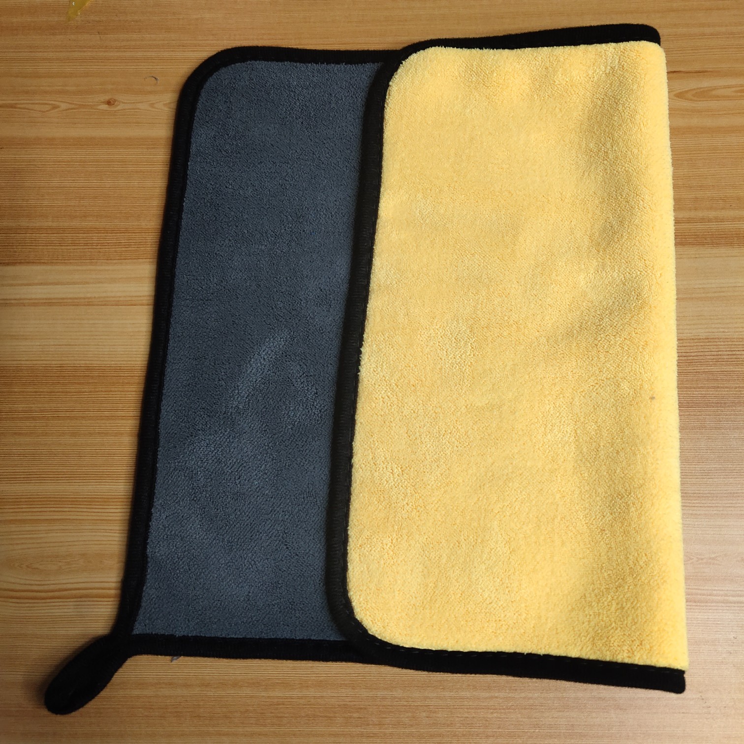 30*40珊瑚绒洗车毛巾600g加厚磨绒灰色黄色双面加密超细纤维洗车毛巾