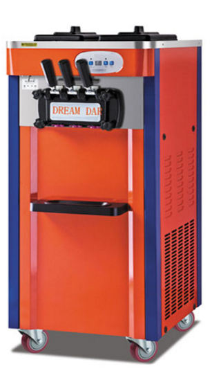 Vertical stainless steel commercial soft ice cream machine, ice cream machine, fully automatic cone machine, ice cream machine details Picture