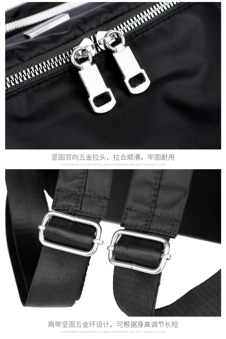 Bobu 2019 New style casual backpack for women, simple and versatile, large-capacity waterproof nylon canvas schoolbag, Korean version for men detail image 6