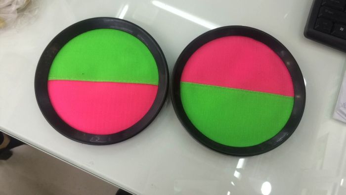 义乌好货 19cm粘粑球接球玩具粘粘球球拍儿童玩具锻炼孩子反应能力增加亲子互动详情5