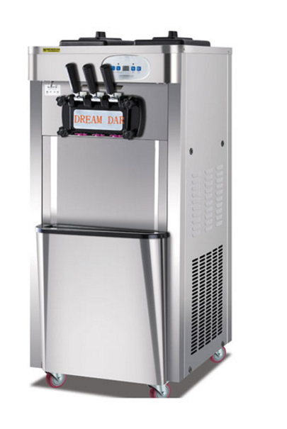 Vertical stainless steel commercial soft ice cream machine, ice cream machine, fully automatic cone machine, ice cream machine