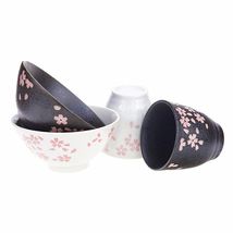 日本进口日本製美浓烧黑白樱花系列陶瓷产品