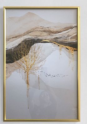 Fine Painting Home Decoration 50X70cm Modern Light Luxury Glass Decorative Painting Specification drawing