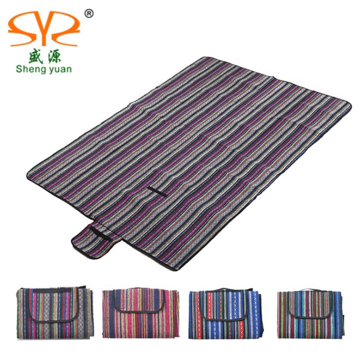Outdoor moistureproof ethnic wind camping mat terylene spring outing tent mat picnic mat thumbnail