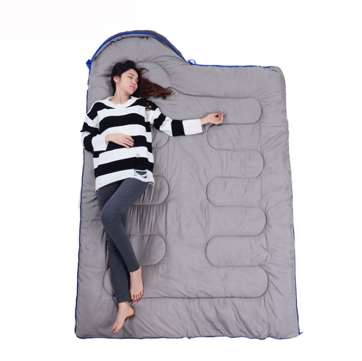 Camping sleeping bag can be spliced outdoor spring and summer leg stretching camping sleeping bag thumbnail