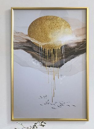 Fine Painting Home Decoration 50X70cm Modern Light Luxury Glass Decorative Painting details Picture