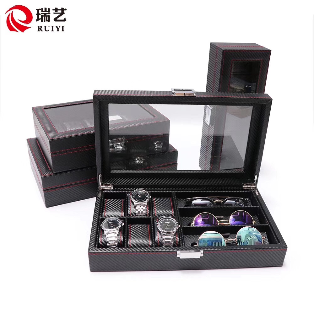 Carbon fiber leather watch case. Many specifications
