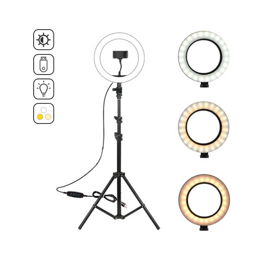 10" 26cm Ring Light with Tripod Stand for Live Stream Video