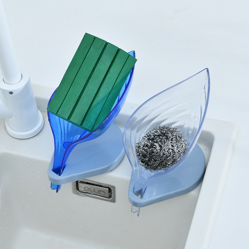 义乌好货 创意树叶肥皂盒浴室免打孔吸盘香皂盒架卫生间沥水详情图6