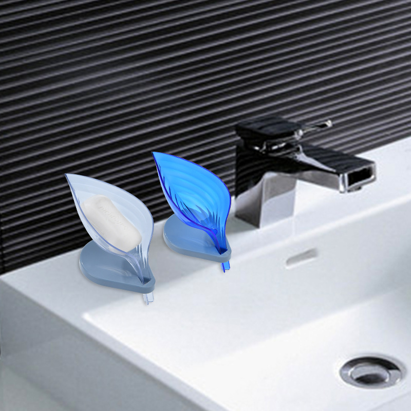 义乌好货 创意树叶肥皂盒浴室免打孔吸盘香皂盒架卫生间沥水产品图