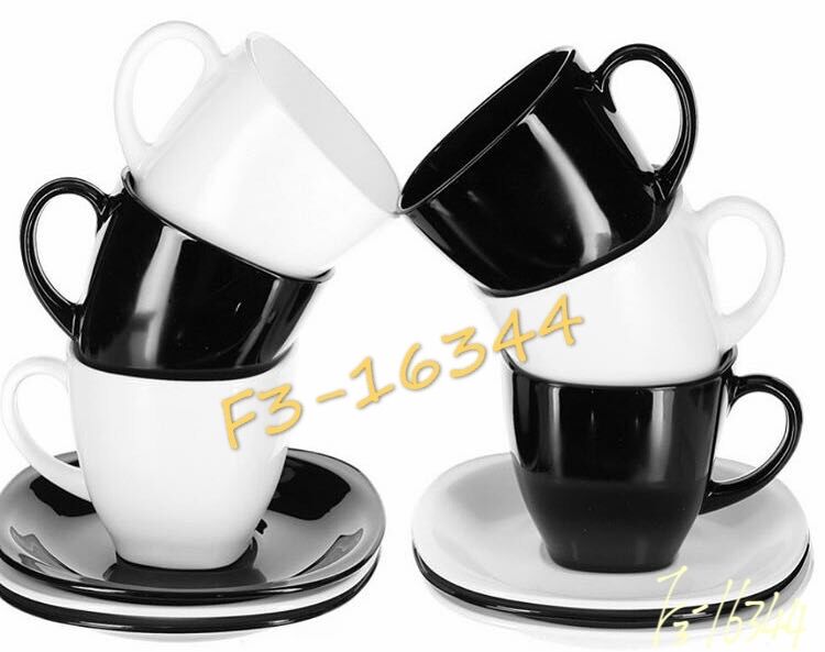 Opal Glass Coffee cup and saucer 钢化玻璃杯碟