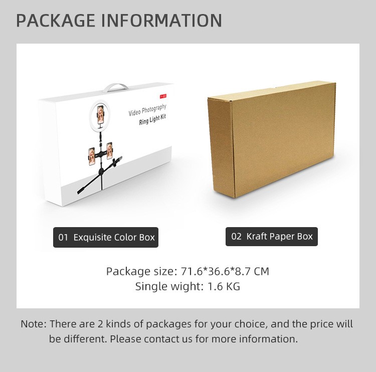 10" 26cm Ring Light with Tripod Stand for Live Stream Video详情图9