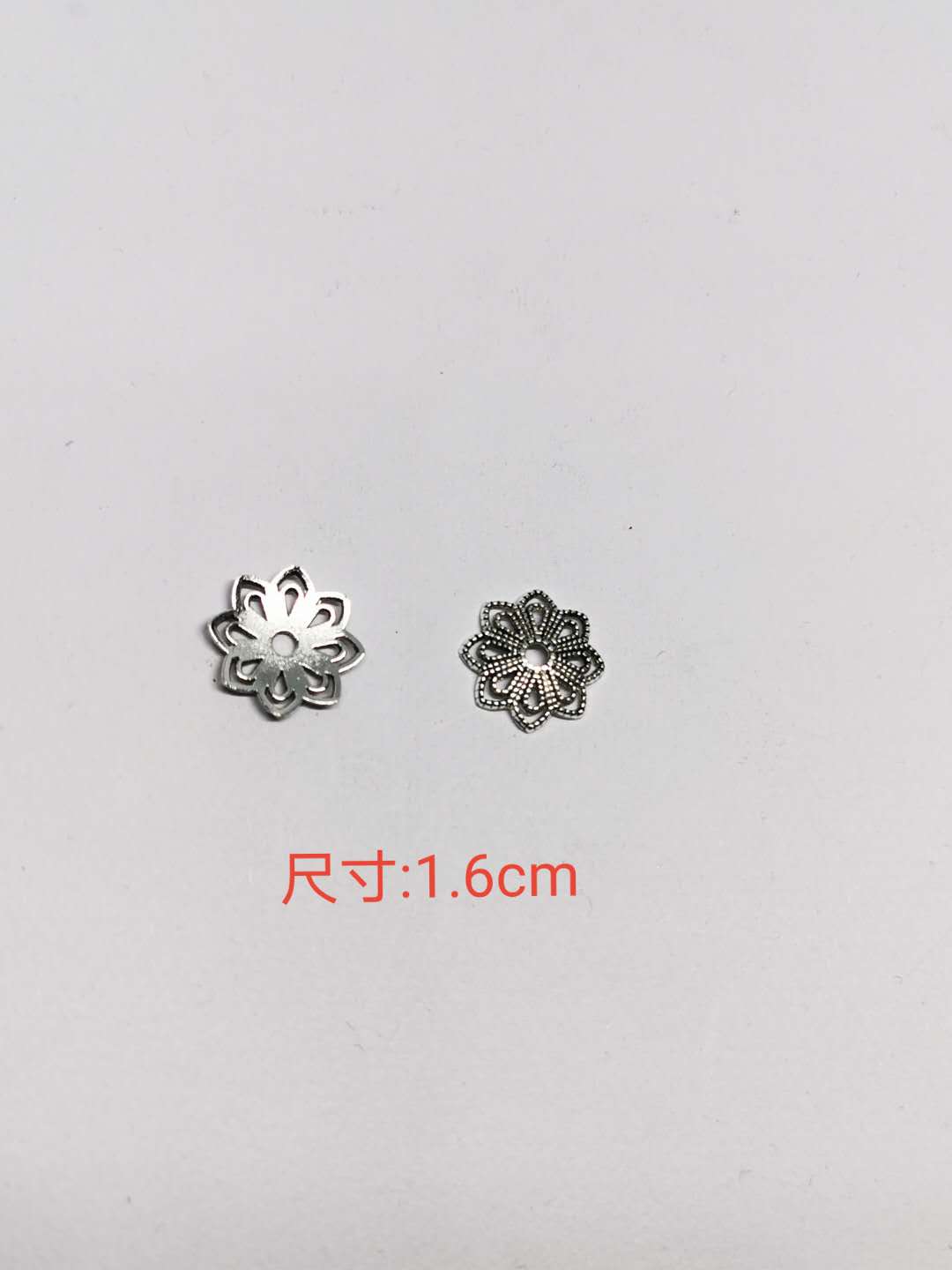 DIY合金饰品配件  大花帽古银色