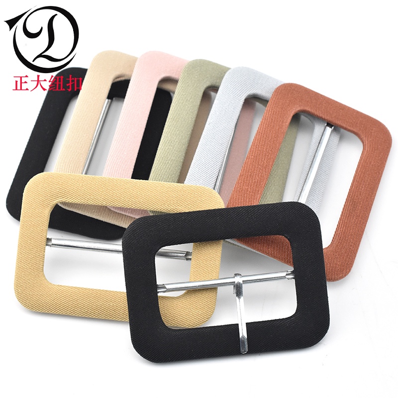 包布腰扣女大衣风衣扣子腰带调节扣环方形日字扣装饰衣服纽扣