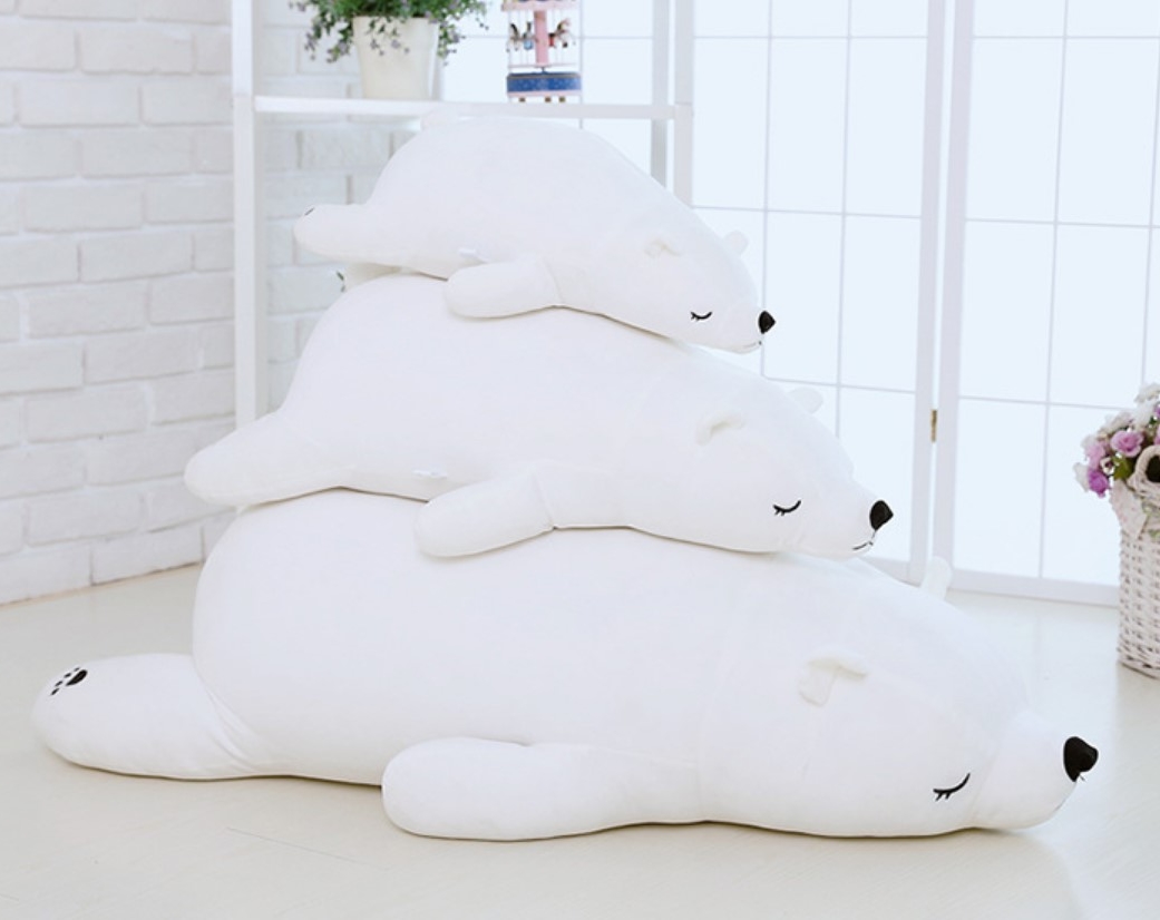 Down cotton polar bear, groomed bear 55cm thumbnail