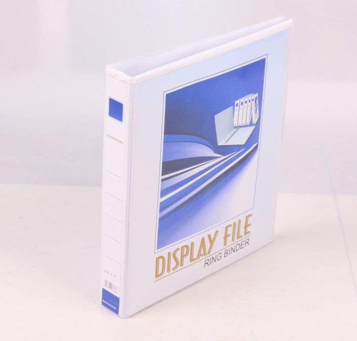 Yiwu Selection white clamp PVC folder A4 three sides insert bag white clamp 1/2/3/4 inch D binder thumbnail