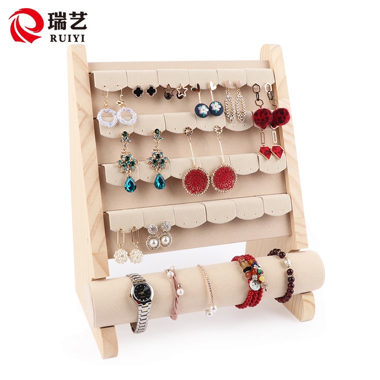 Log earrings, ear-stud, detachable bracelet, bracelet, bracelet, display frame, watch frame, earpiece, multi-functional combination frame thumbnail