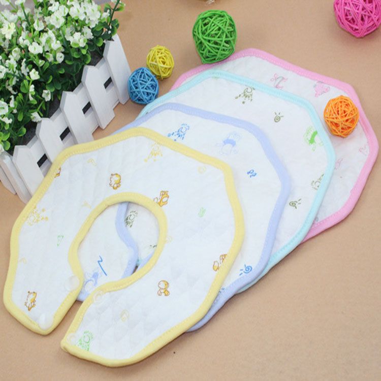 Foreign trade baby pure cotton saliva wipes, round octagonal bibs, bibs and baby products Specification image