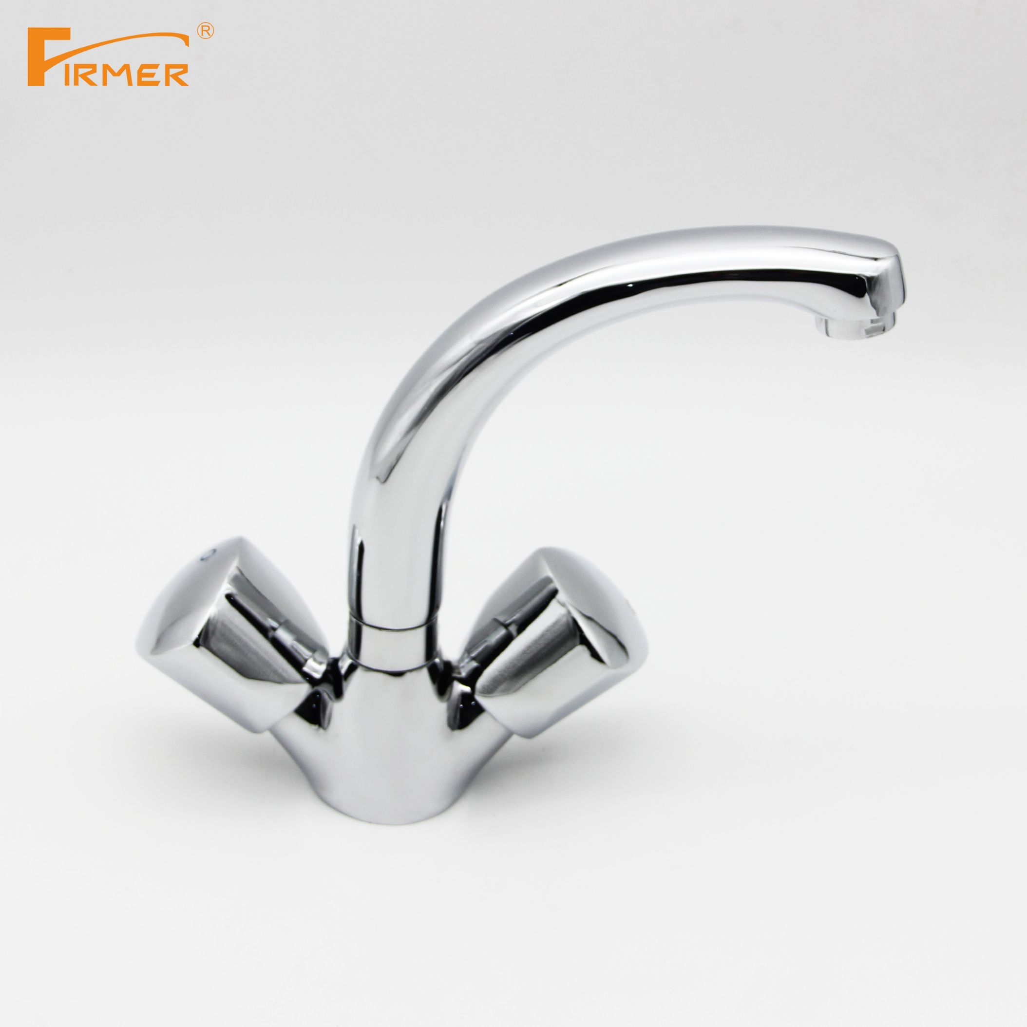 Yiwu quality products: FIRMER two-wheeled washbasin faucet, three-way horn faucet, bathroom washbasin, bathroom cabinet hardware accessories details Picture