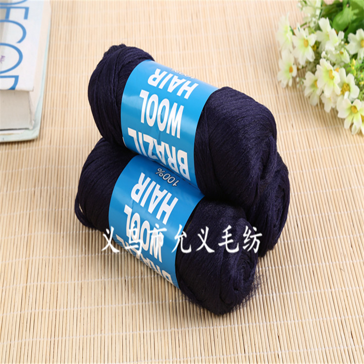 头发丝鱼 非洲新款黑色毛线 假发线BRAZIL WOOL详情图2