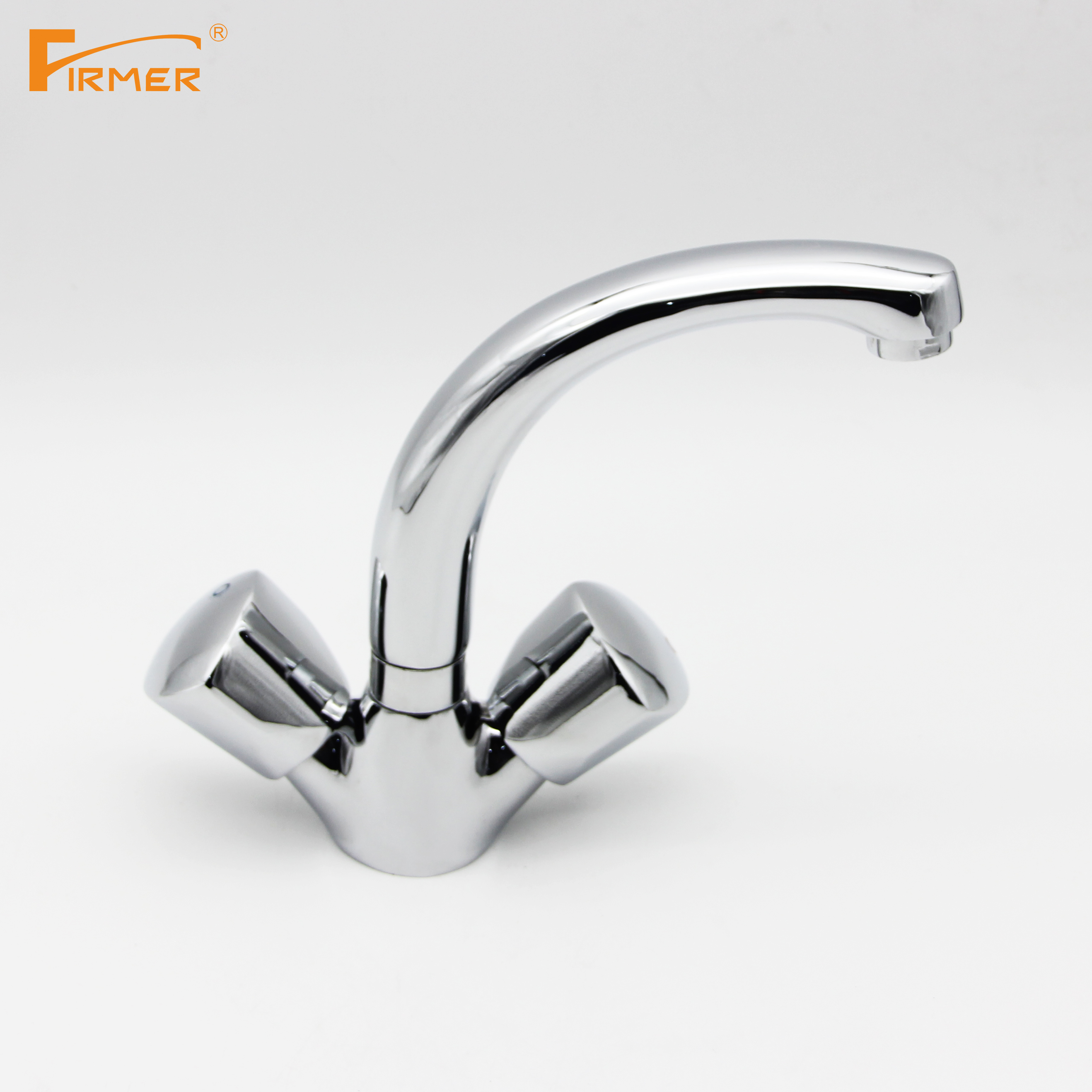 Yiwu quality products: FIRMER two-wheeled washbasin faucet, three-way horn faucet, bathroom washbasin, bathroom cabinet hardware accessories detail image 2
