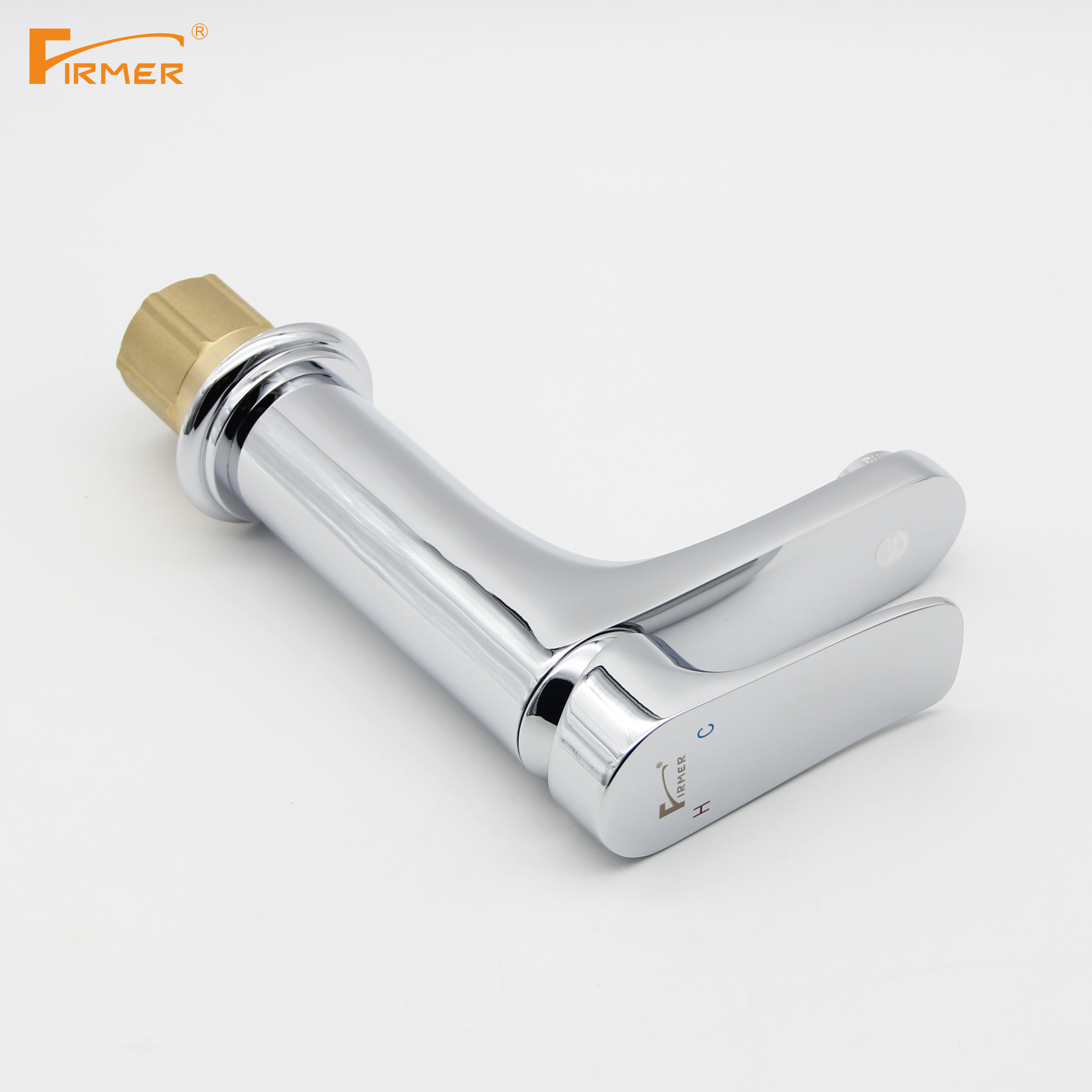 Yiwu Good goods FIRMER YLN1853-1 Copper single handle washbasin Faucet Washbasin Hot and cold Faucet detail image 3