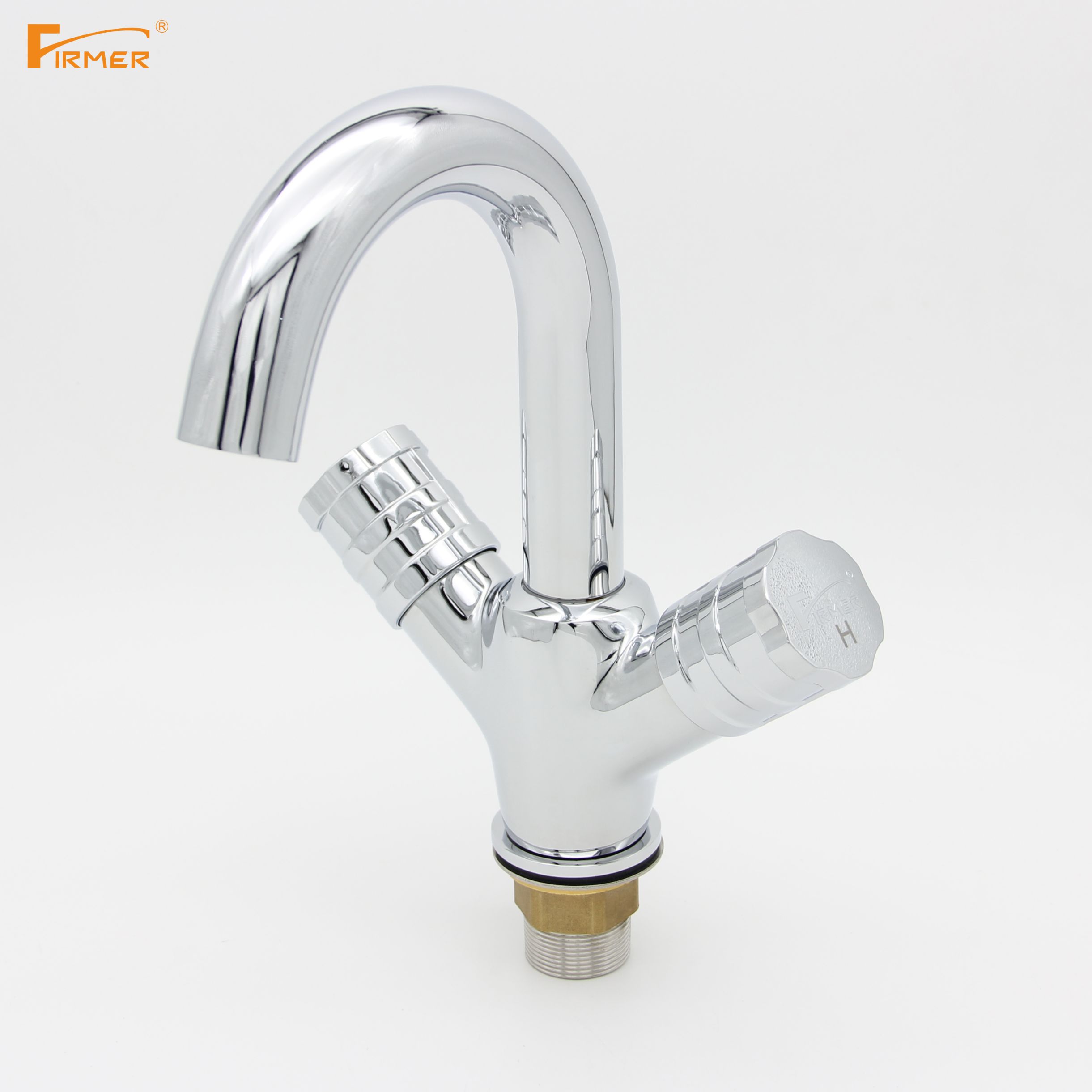 Yiwu quality goods FIRMER YLN1122-3A Two-hand wheel slow-opening copper washbasin Faucet Washbasin Faucet